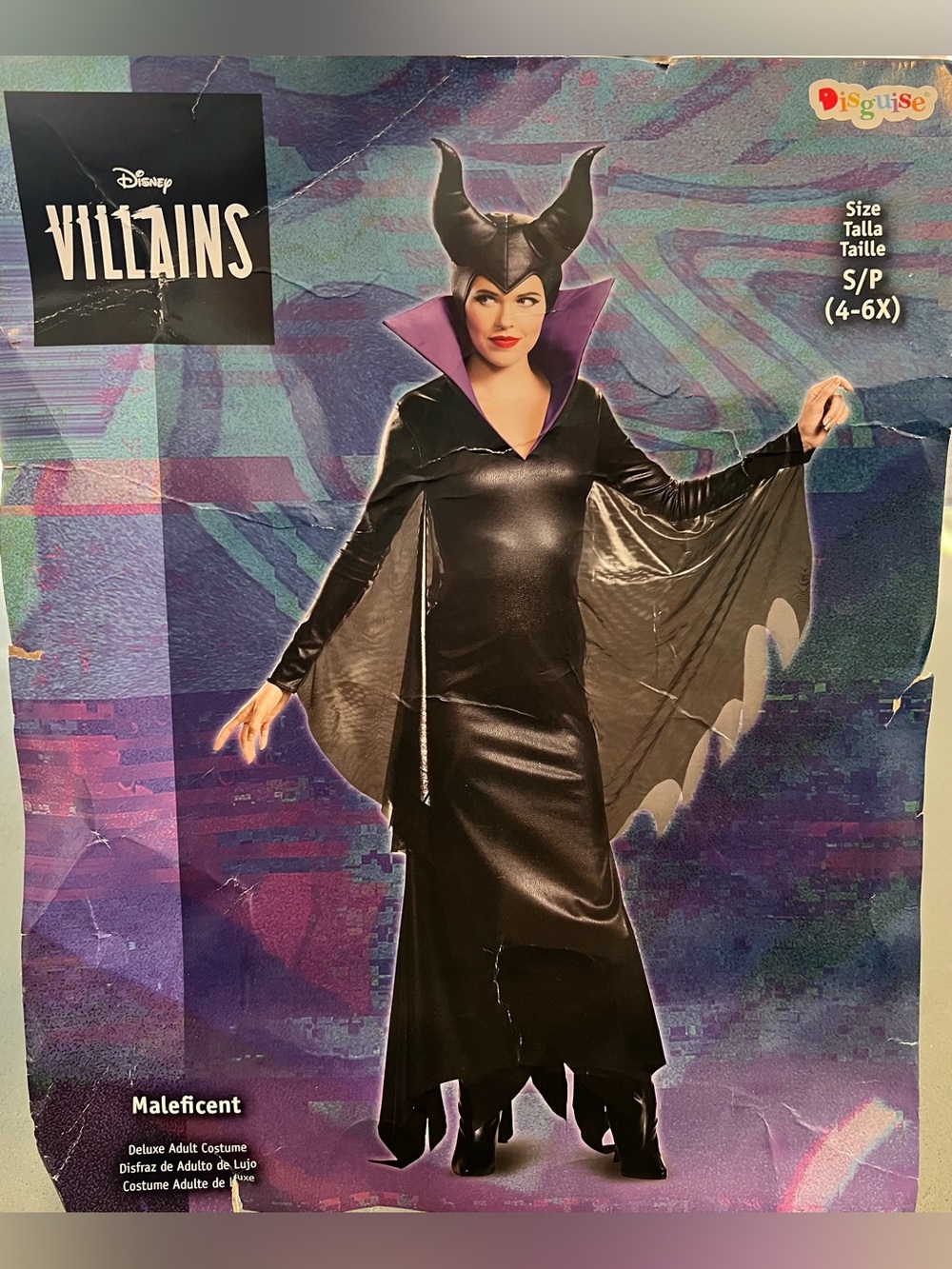 Disney Villains Maleficent Adult Small Costume Cosplay Halloween Dress Headpiece